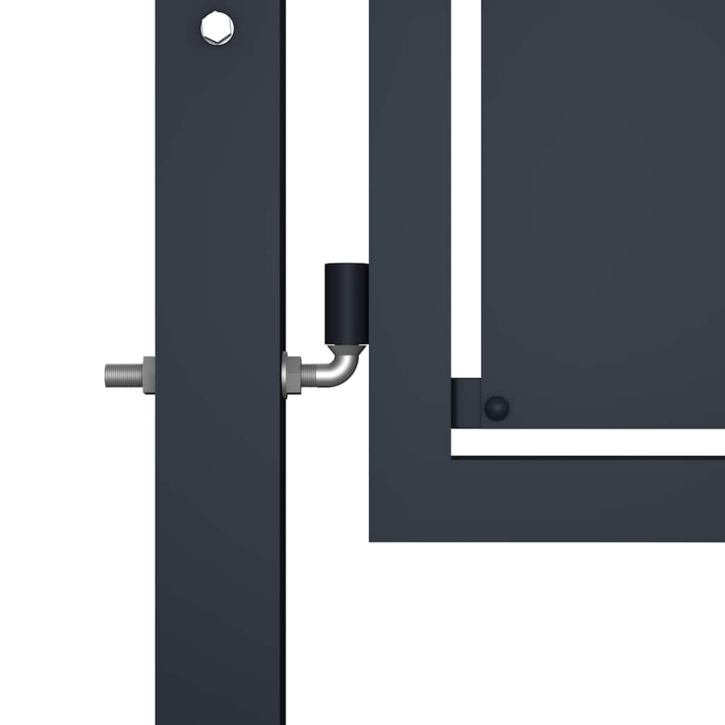 VidaXL Tuinpoort staal 100x75 cm antraciet