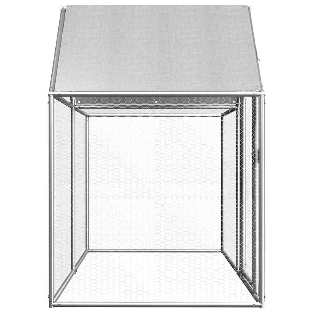 VidaXL Kippenren 2x1x1,5 m gegalvaniseerd staal