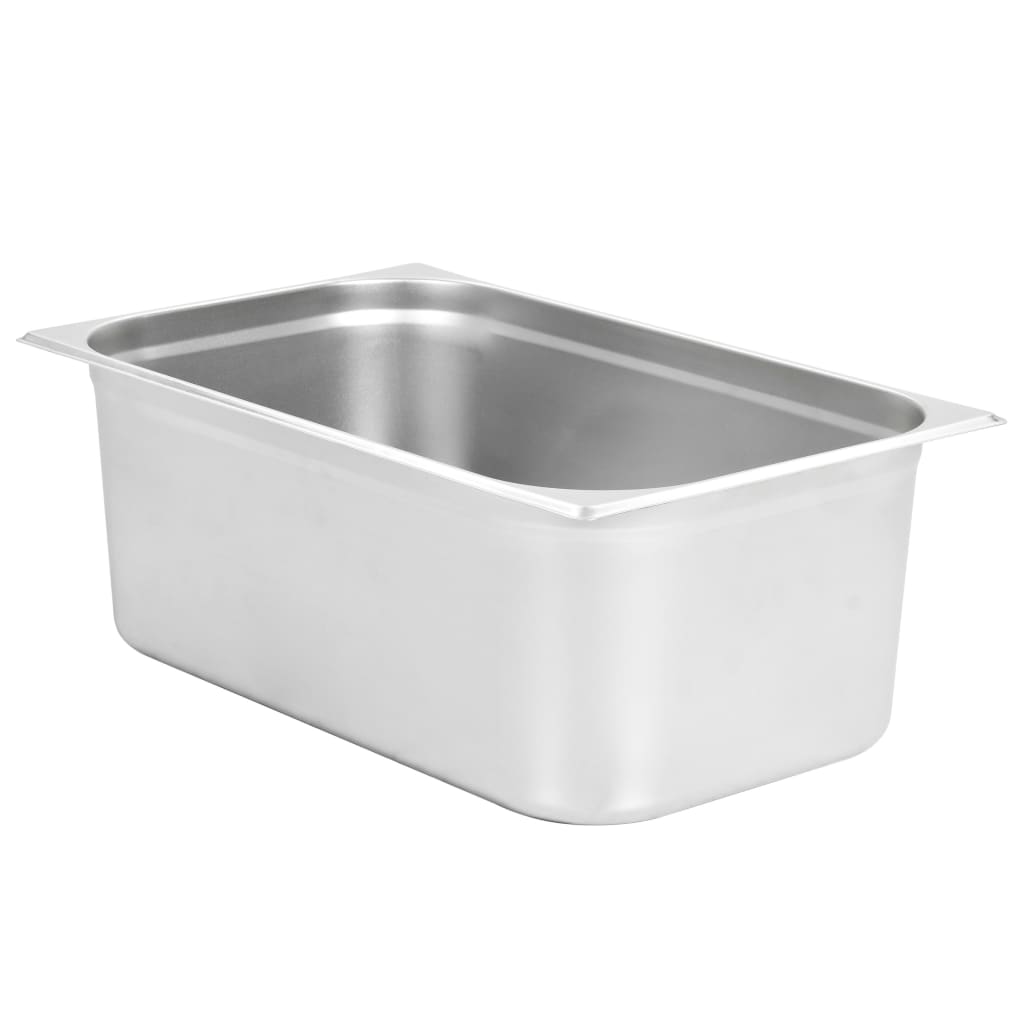 VidaXL Gastronormbakken 2 st gn 1 1 200 mm roestvrij staal