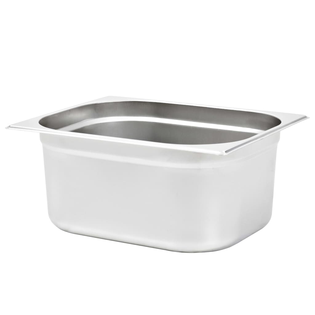 VidaXL Gastronormbakken 2 st gn 1 2 150 mm roestvrij staal