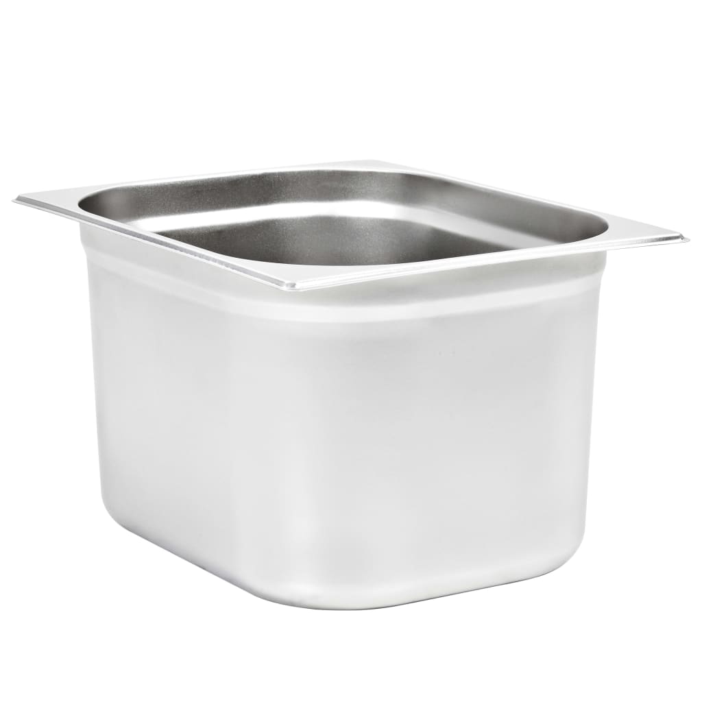 VidaXL Gastronormbakken 2 st gn 1 2 200 mm roestvrij staal