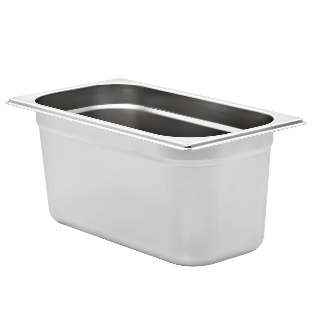 VidaXL Gastronormbakken 4 st gn 1 3 150 mm roestvrij staal