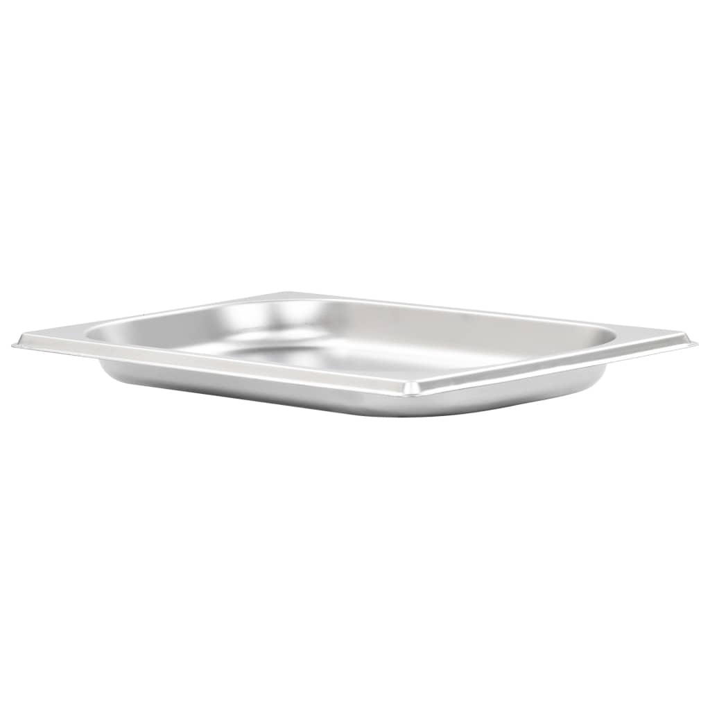 VidaXL Gastronormbakken 12 st gn 1 4 20 mm roestvrij staal