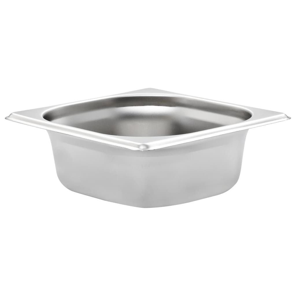 VidaXL Gastronormbakken 12 st gn 1 6 65 mm roestvrij staal