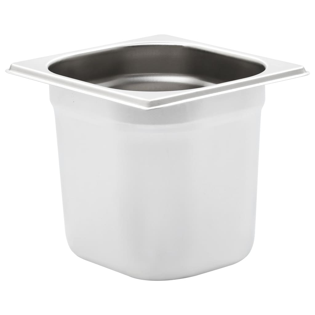 VidaXL Gastronormbakken 8 st gn 1 6 150 mm roestvrij staal