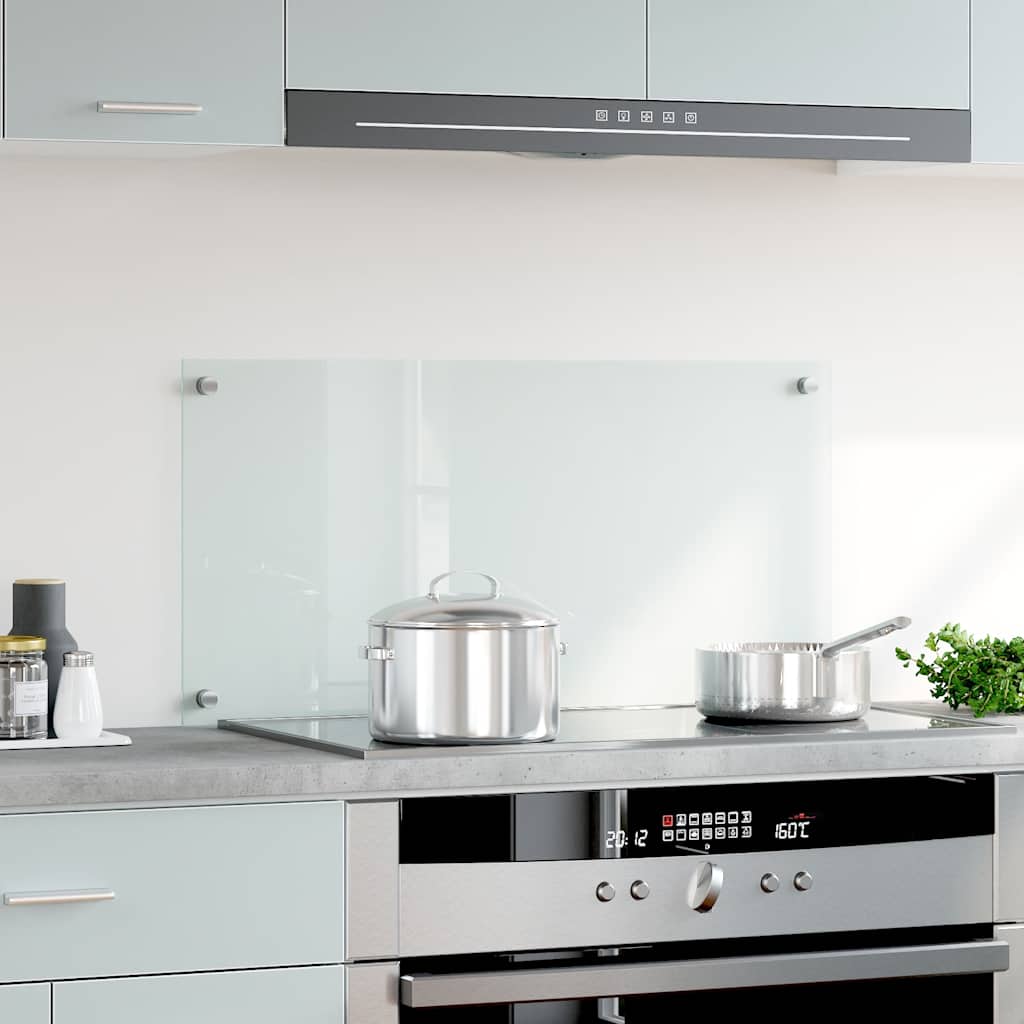 VidaXL Spatscherm keuken 80x40 cm gehard glas transparant