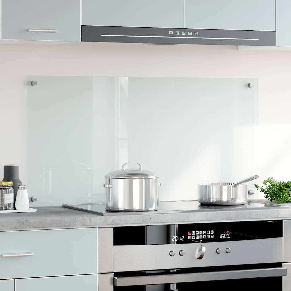 VidaXL Spatscherm keuken 100x50 cm gehard glas transparant