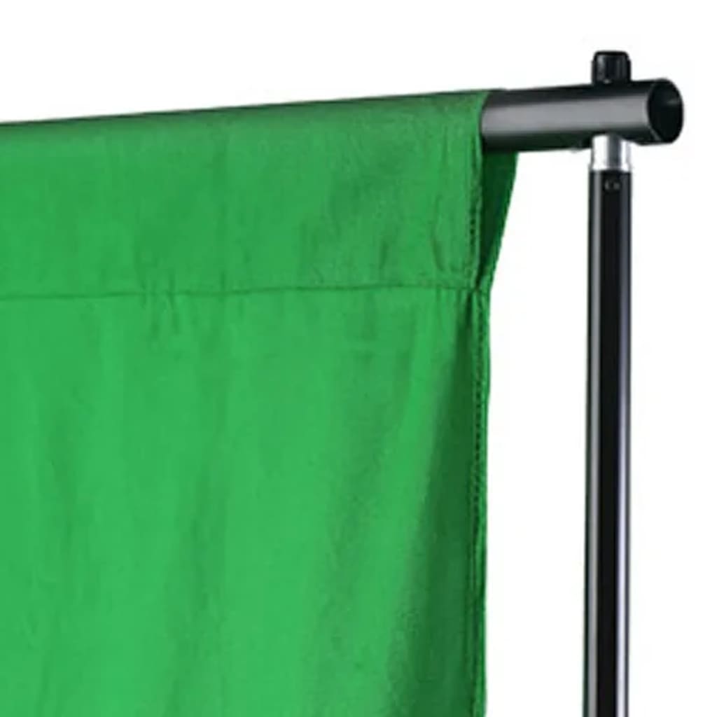 VidaXL Achtergrond zonder standaard chromakey 500x300 cm katoen groen