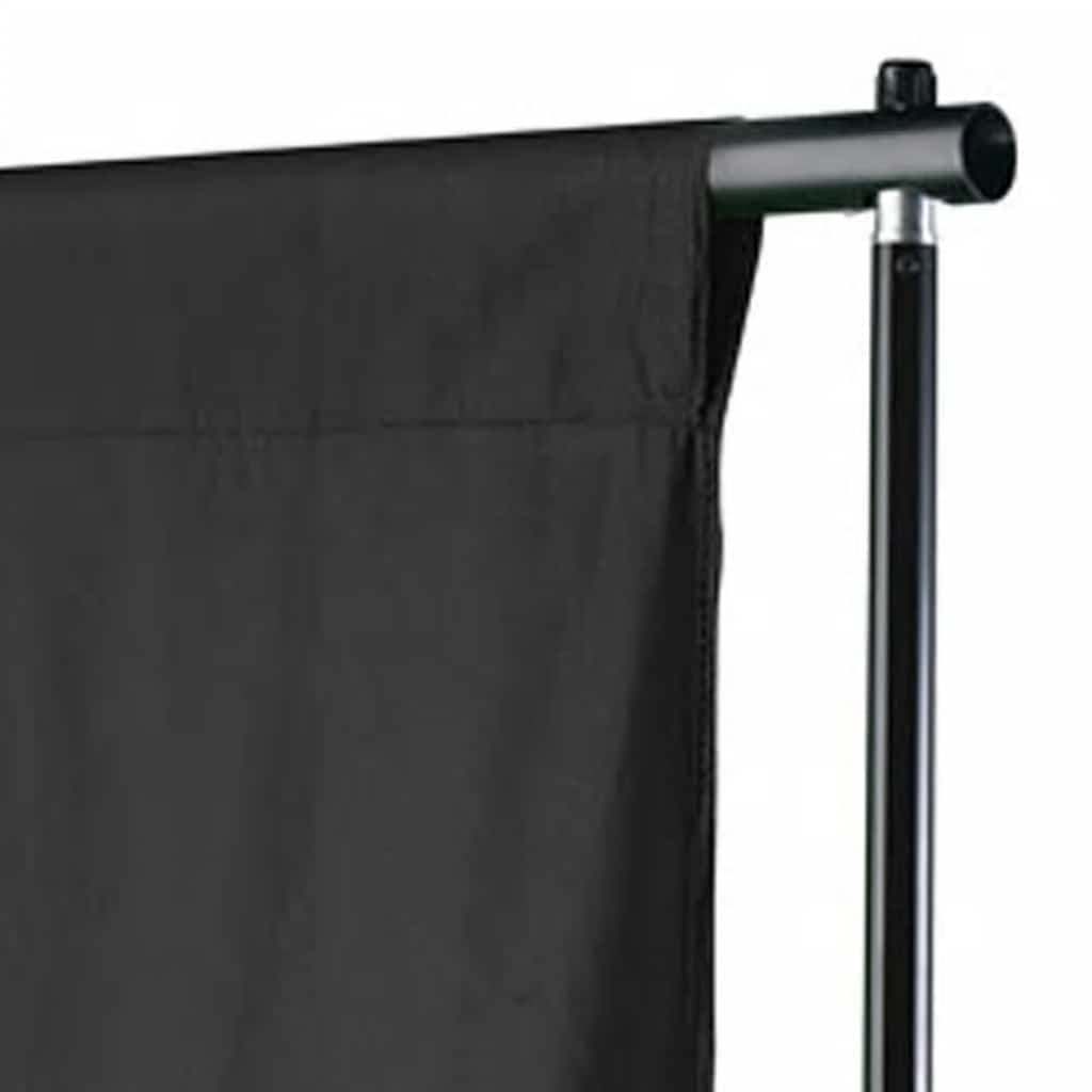 VidaXL Achtergrond zonder standaard 500x300 cm katoen zwart