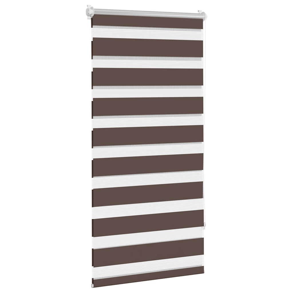 VidaXL Zebra rolgordijn 80,9 x 150 cm stofbreedte 76,7 cm koffiebruin