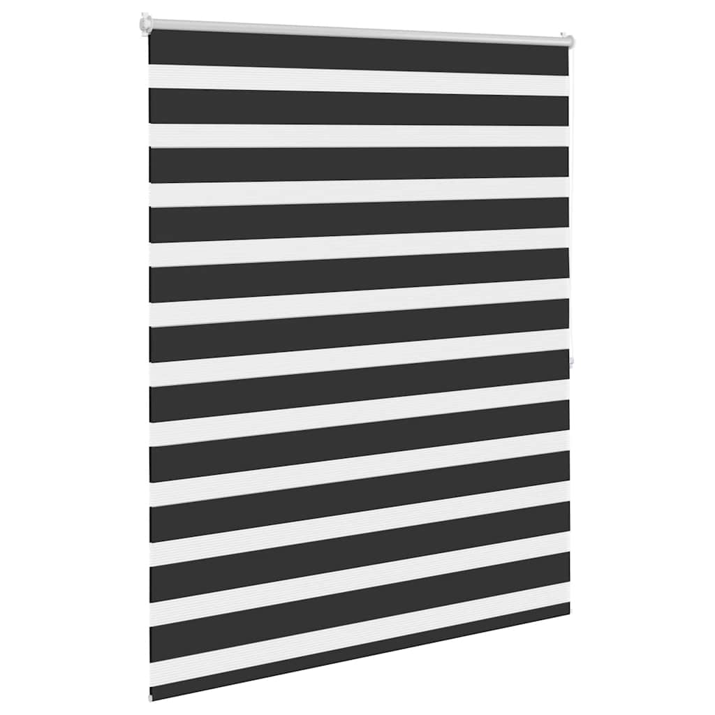 VidaXL Zebra rolgordijn 140,9 x 175 cm stofbreedte 136,7 cm zwart