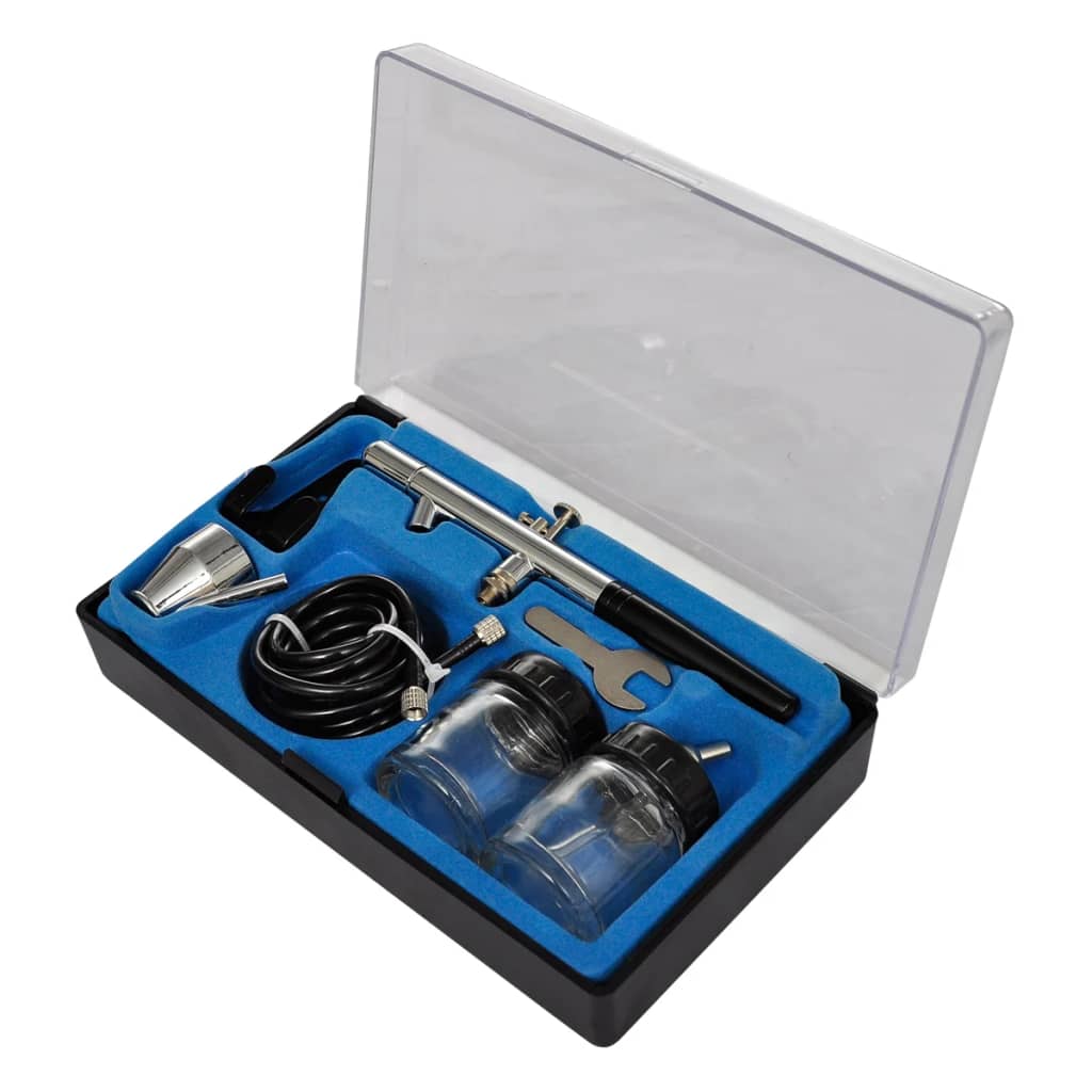 VidaXL Airbrush compressorset met 3 pistolen
