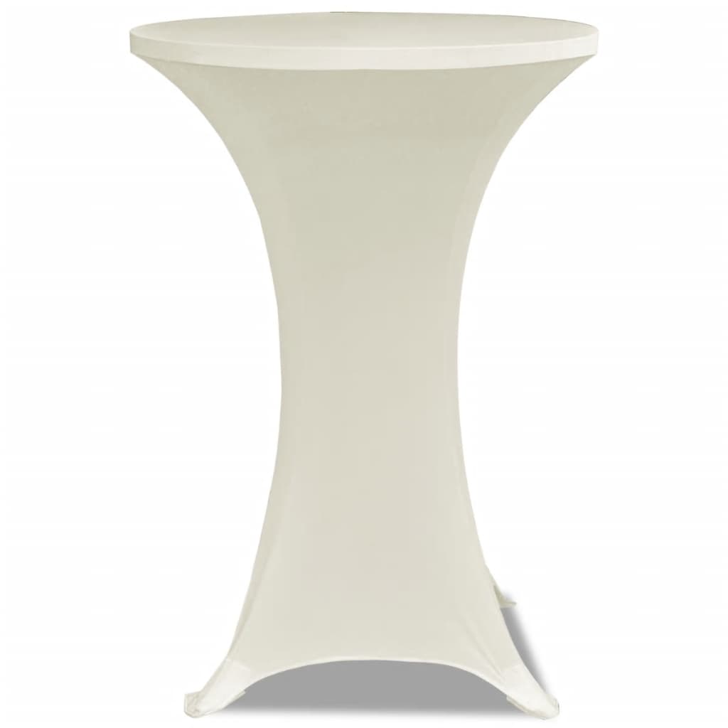 VidaXL Statafelhoes stretch ø70cm crème (2 stuks)
