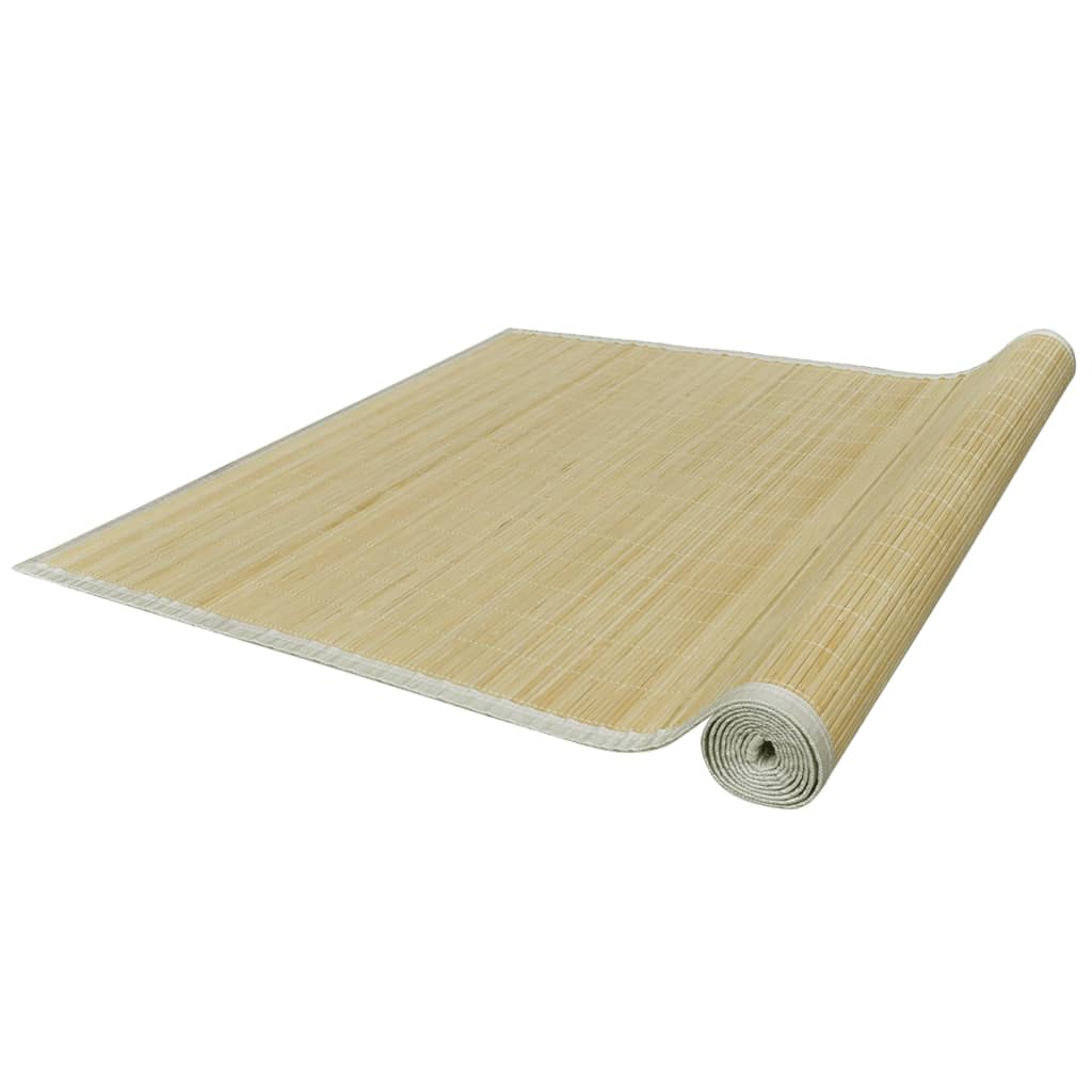 VidaXL Tapijt rechthoekig 120x180 cm bamboe naturel
