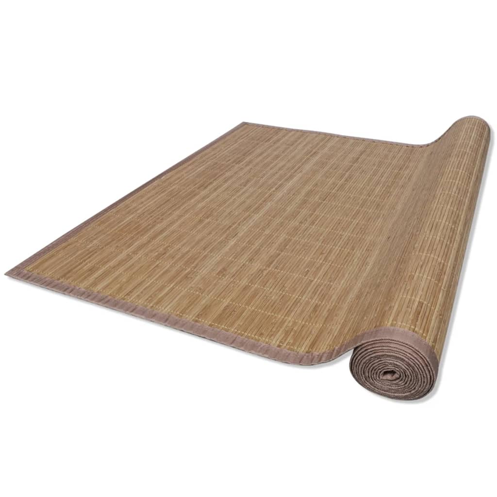 VidaXL Tapijt rechthoekig 80x200 cm bamboe bruin