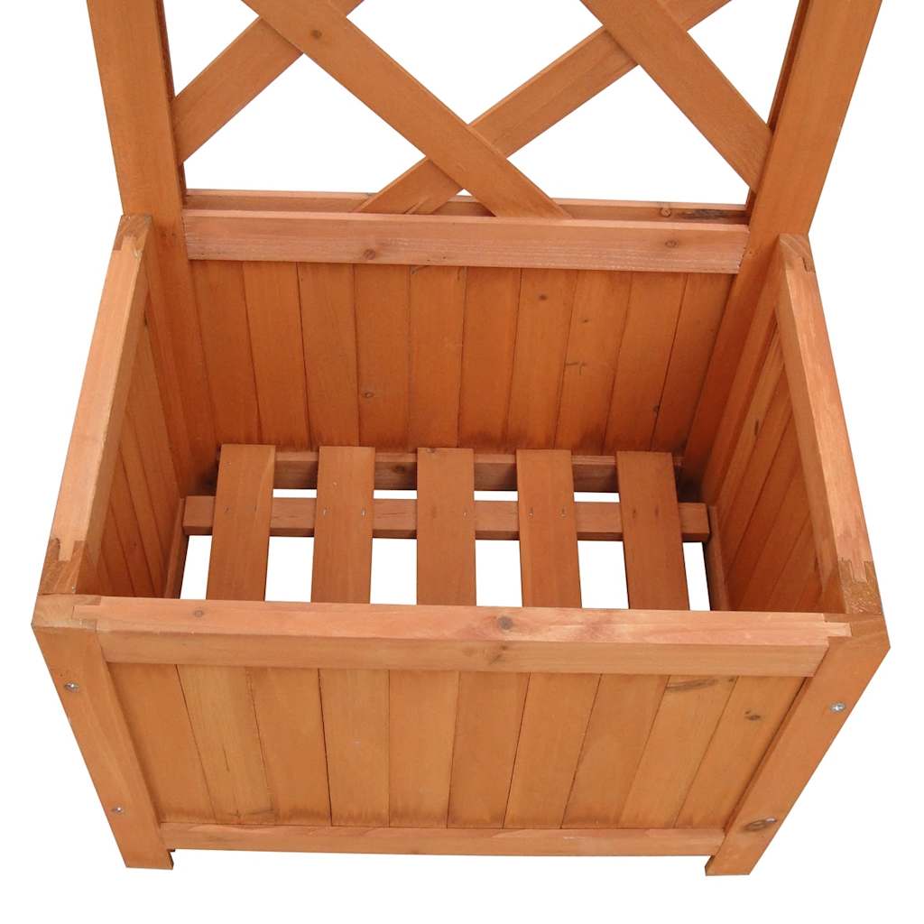 VidaXL Plantenbak met klimrek 40x30x135 cm