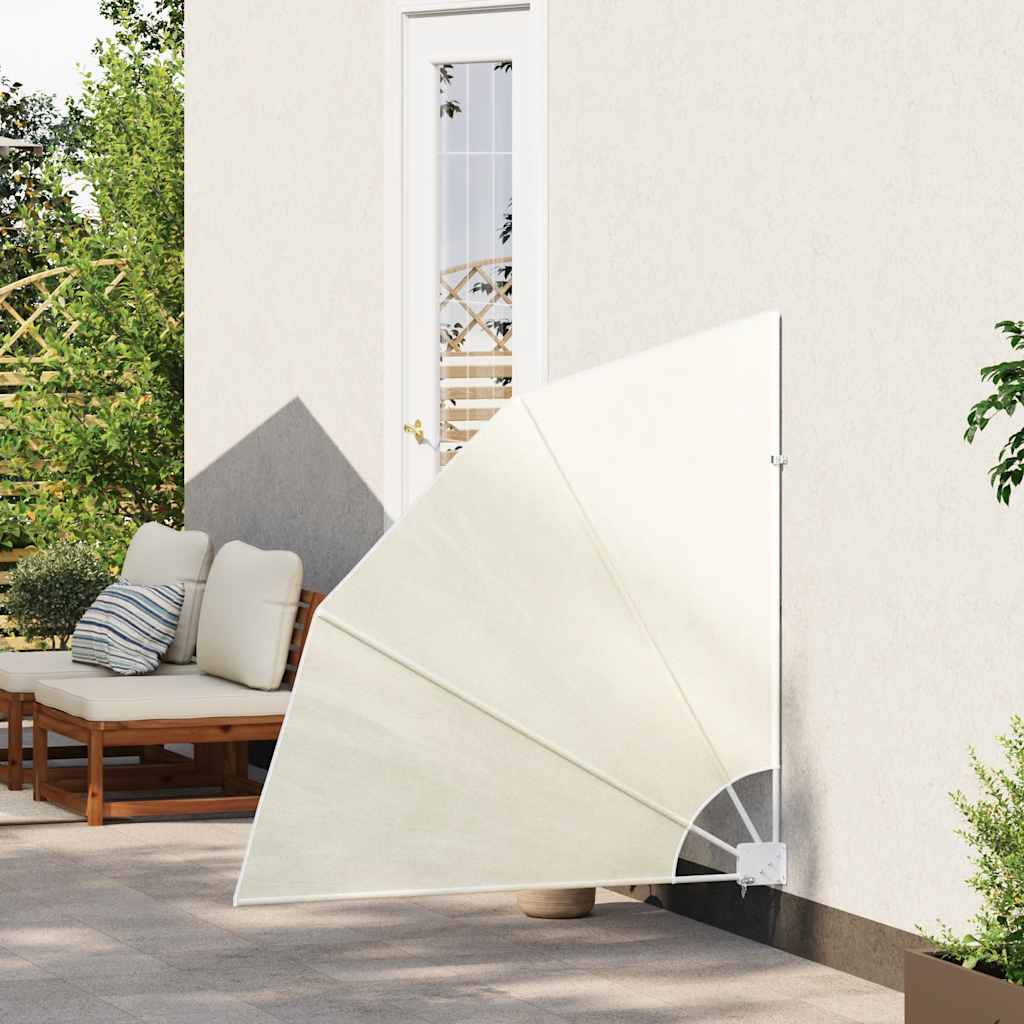 VidaXL Balkonscherm inklapbaar 140x140 cm crème
