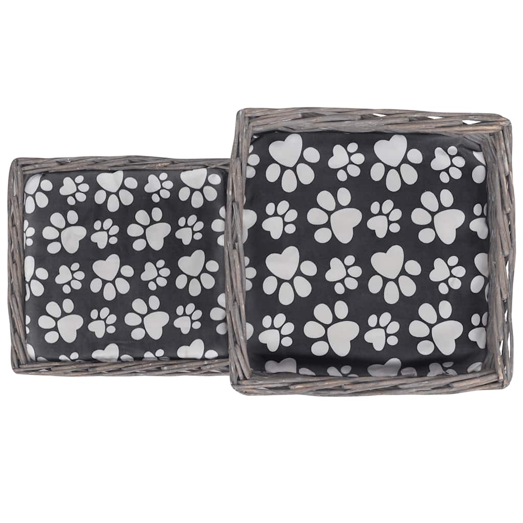 VidaXL Kattenbed huis kasteel met kussen wilgen