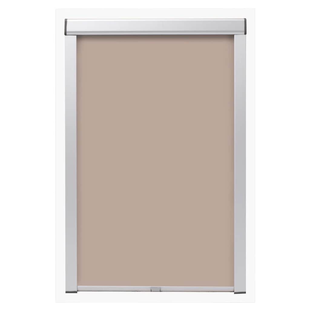 VidaXL Rolgordijn verduisterend beige f06