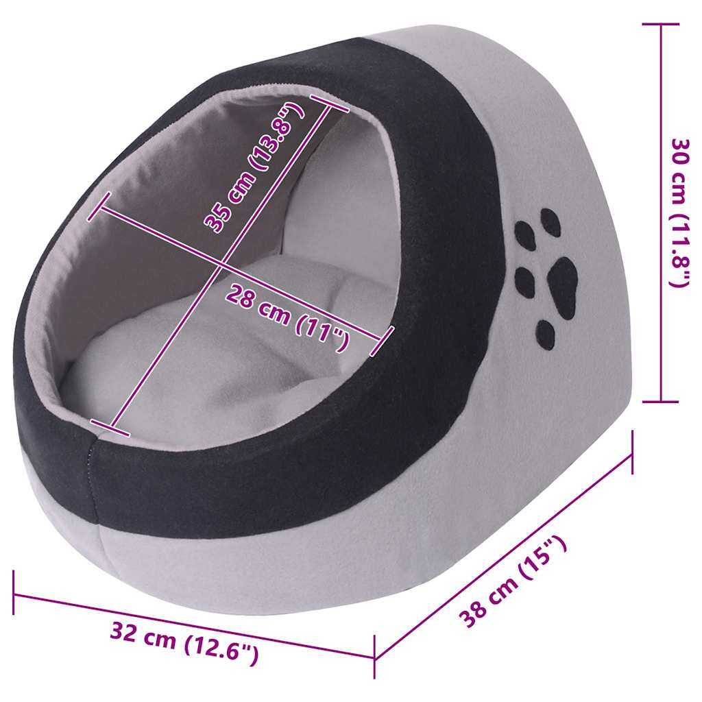 VidaXL Kattenmand l grijs en zwart