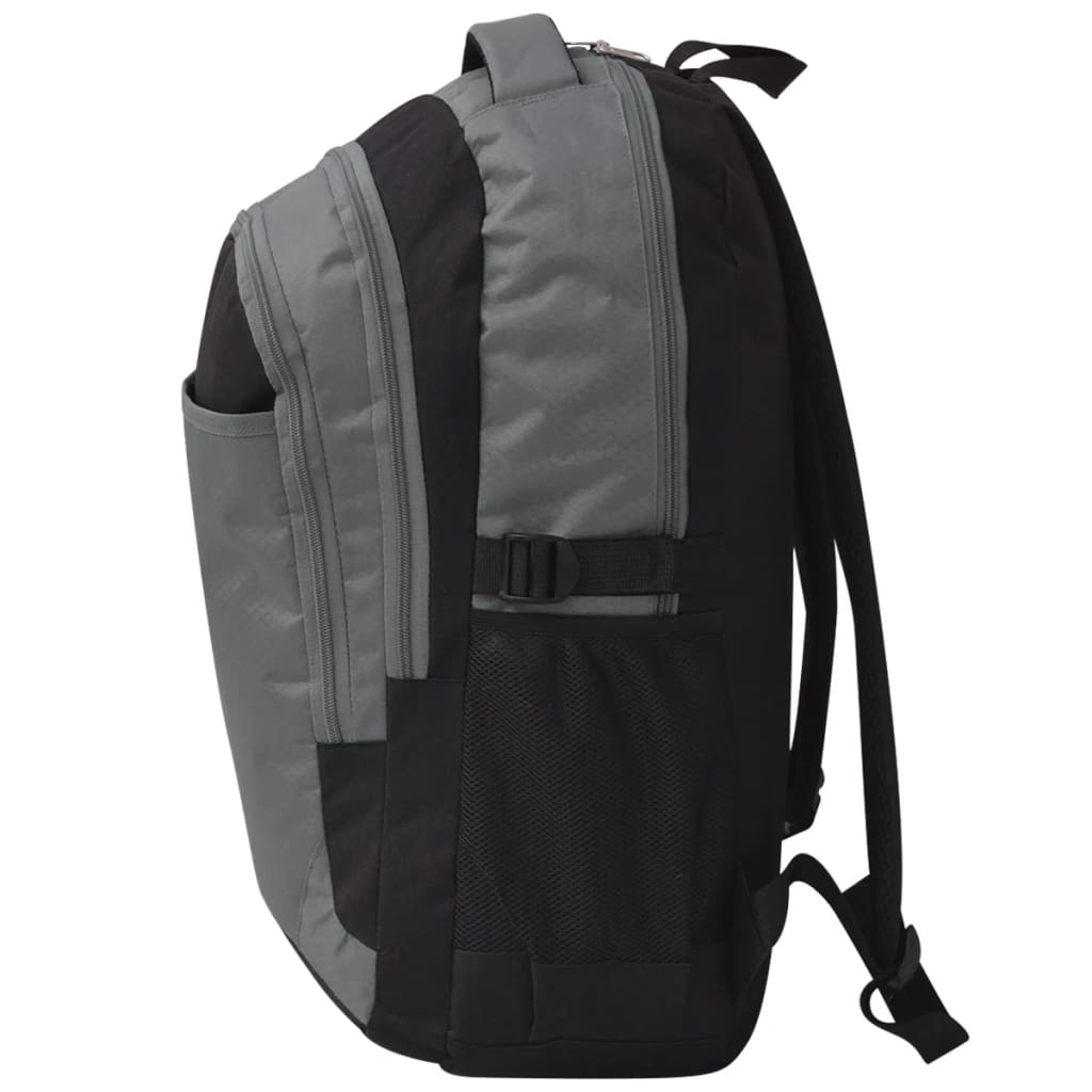 VidaXL Rugzak voor school 40 l zwart en grijs