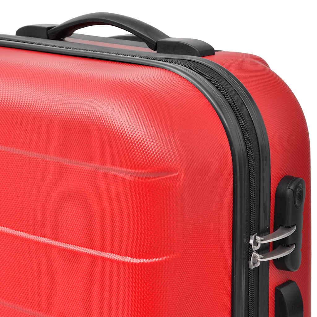 VidaXL 3-delige kofferset hard 45,5 55 66 cm rood