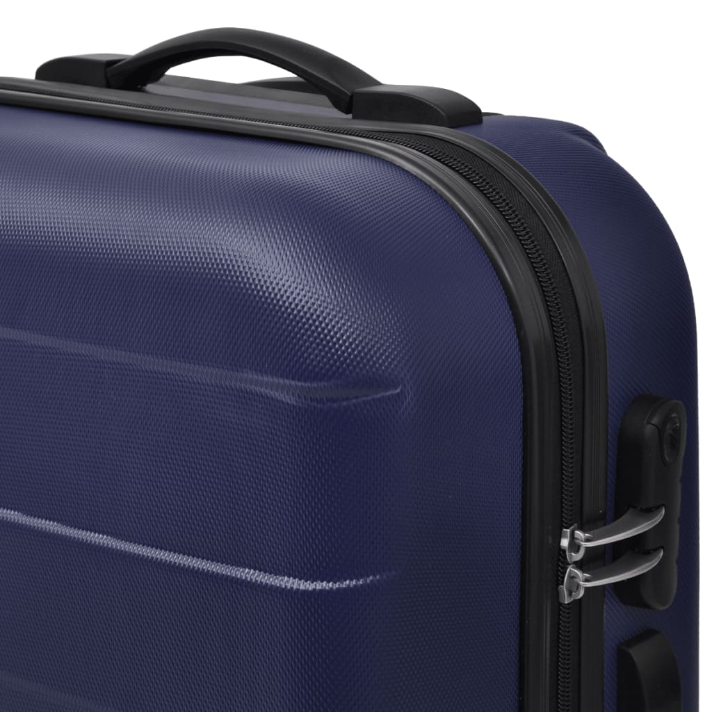 VidaXL 3-delige kofferset hard 45,5 55 66 cm blauw
