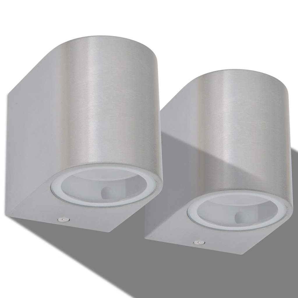 VidaXL Led-wandlamp tuin neerwaarts rond 2 st