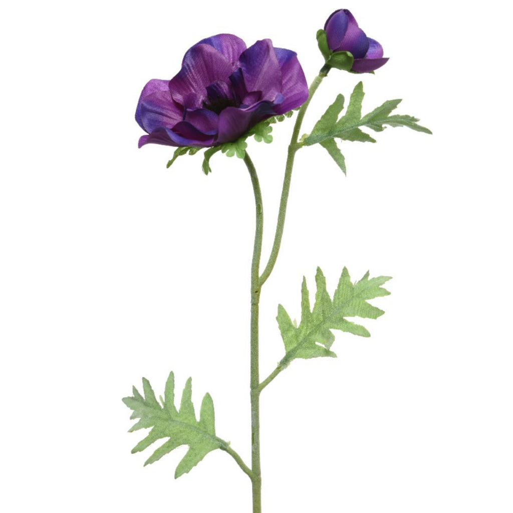 Basic Kunstbloem paarse anemoon 41 cm