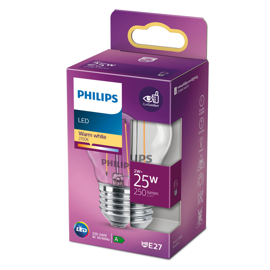 Philips LED classic kaarslamp 25w e27 warm wit