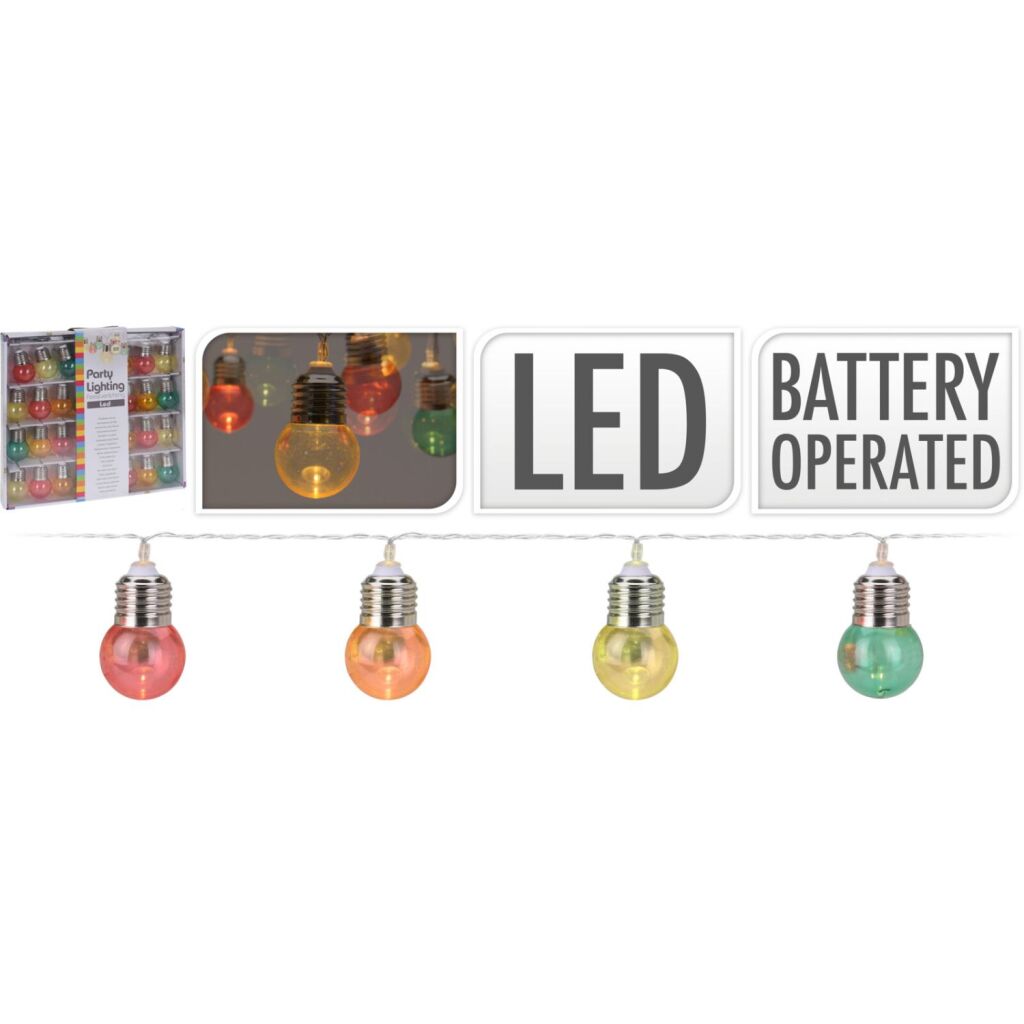 Basic Led verlichtingsnoer met 30 lampjes multicolor