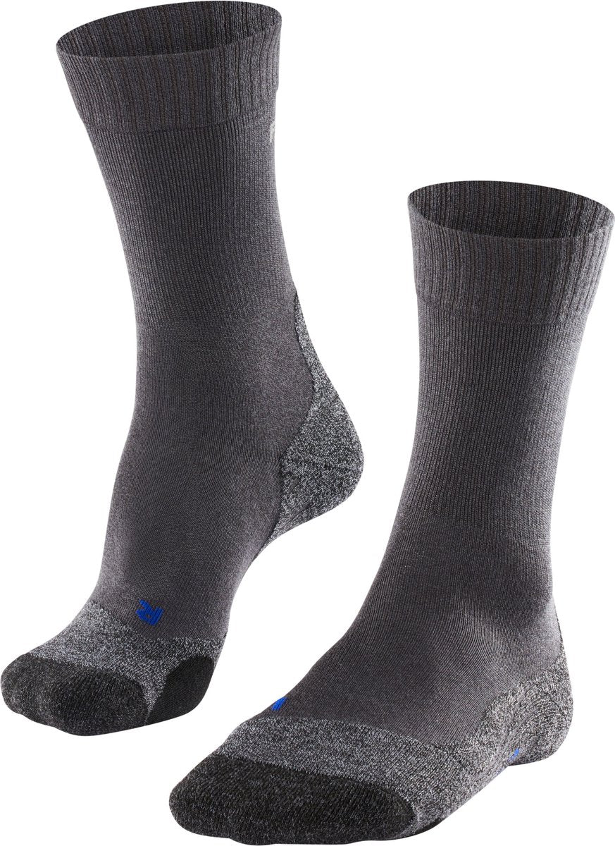 FALKE tk2 cool anti-blaar dik lyocell functioneel materiaal wandelsokken dames grijs - maat 37-38