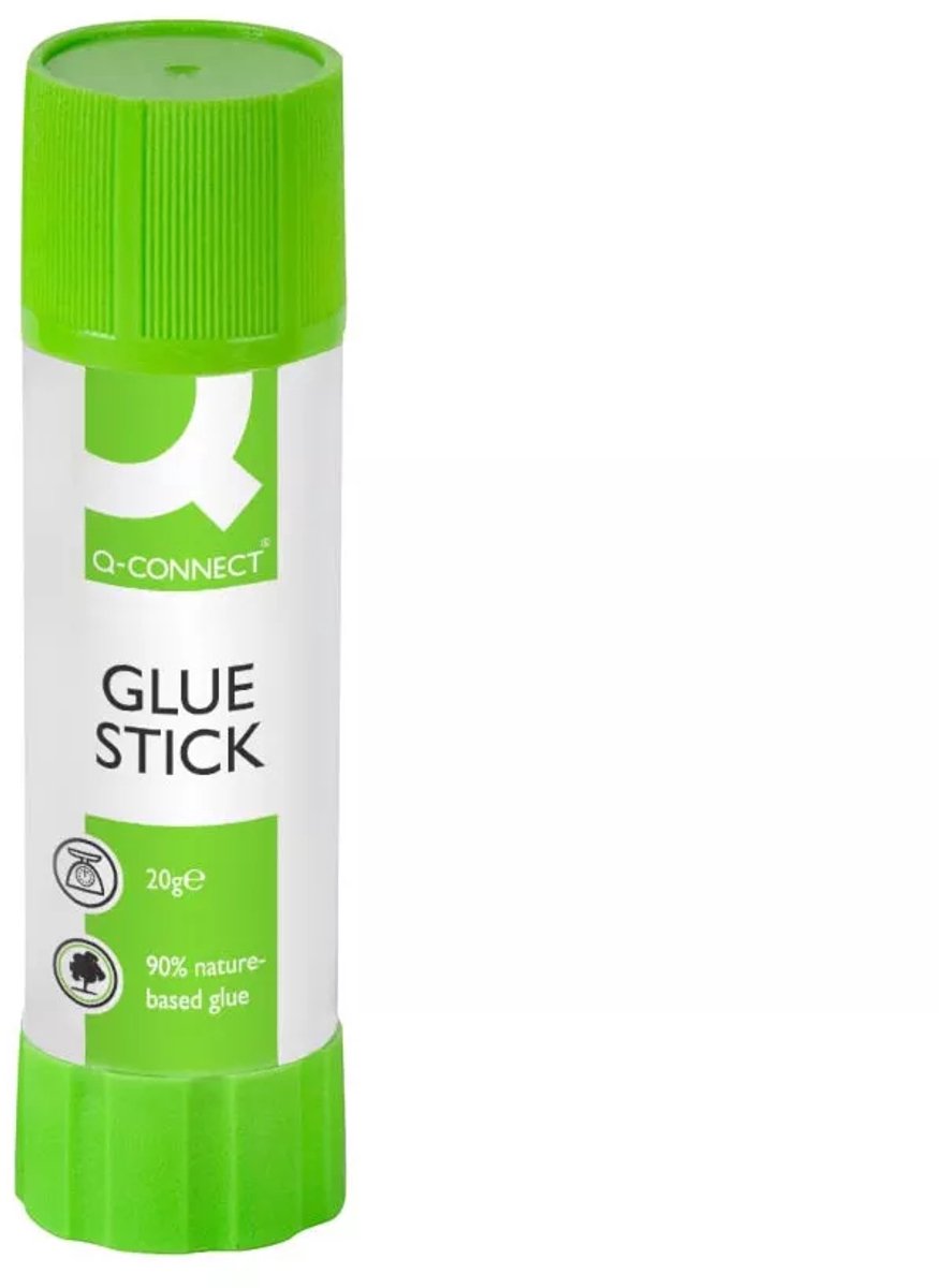Q-CONNECT plakstift 20 g, pak van 12 stuks