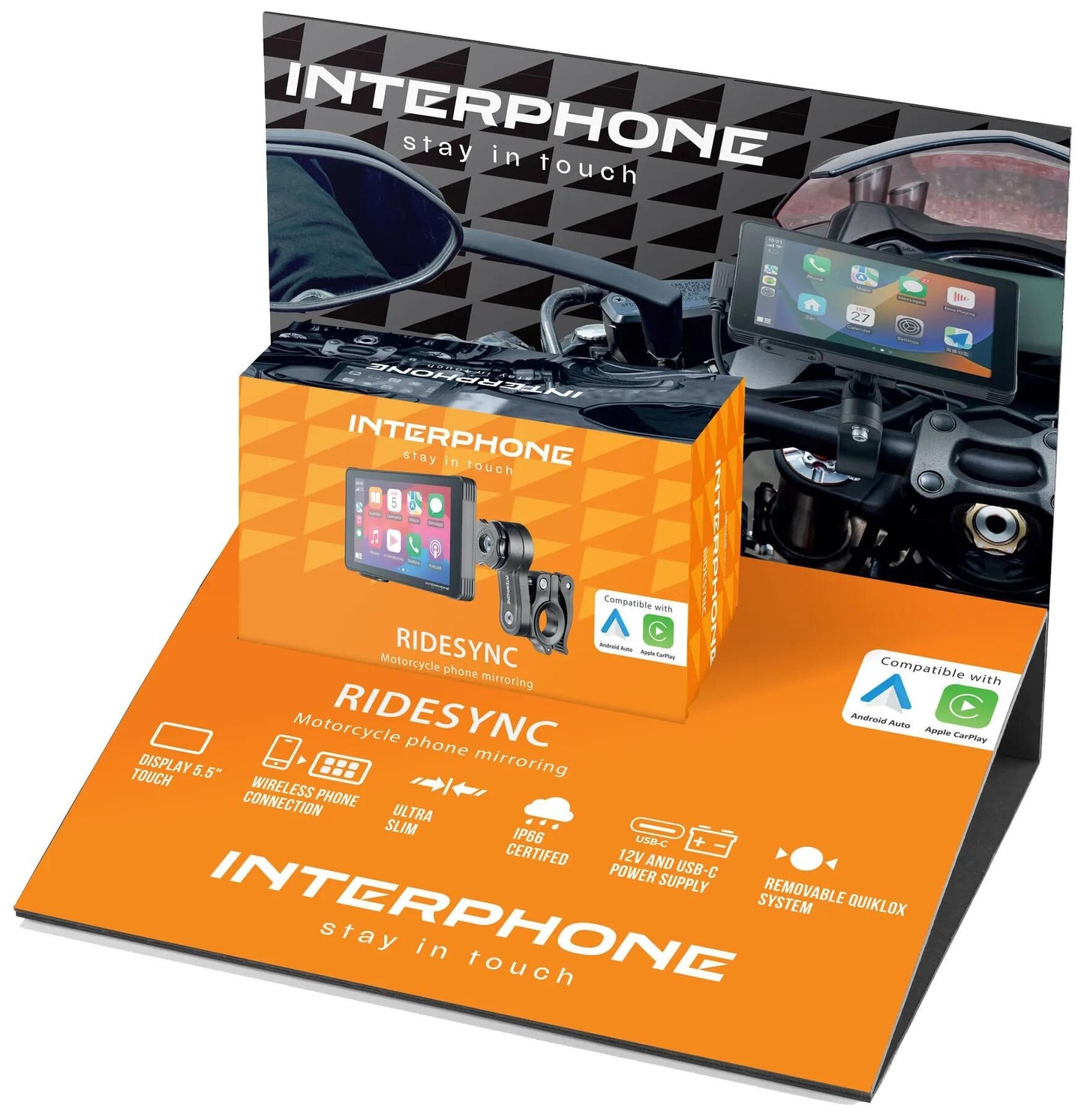 INTERPHONE verkaufsdisplay display counter display ridesync