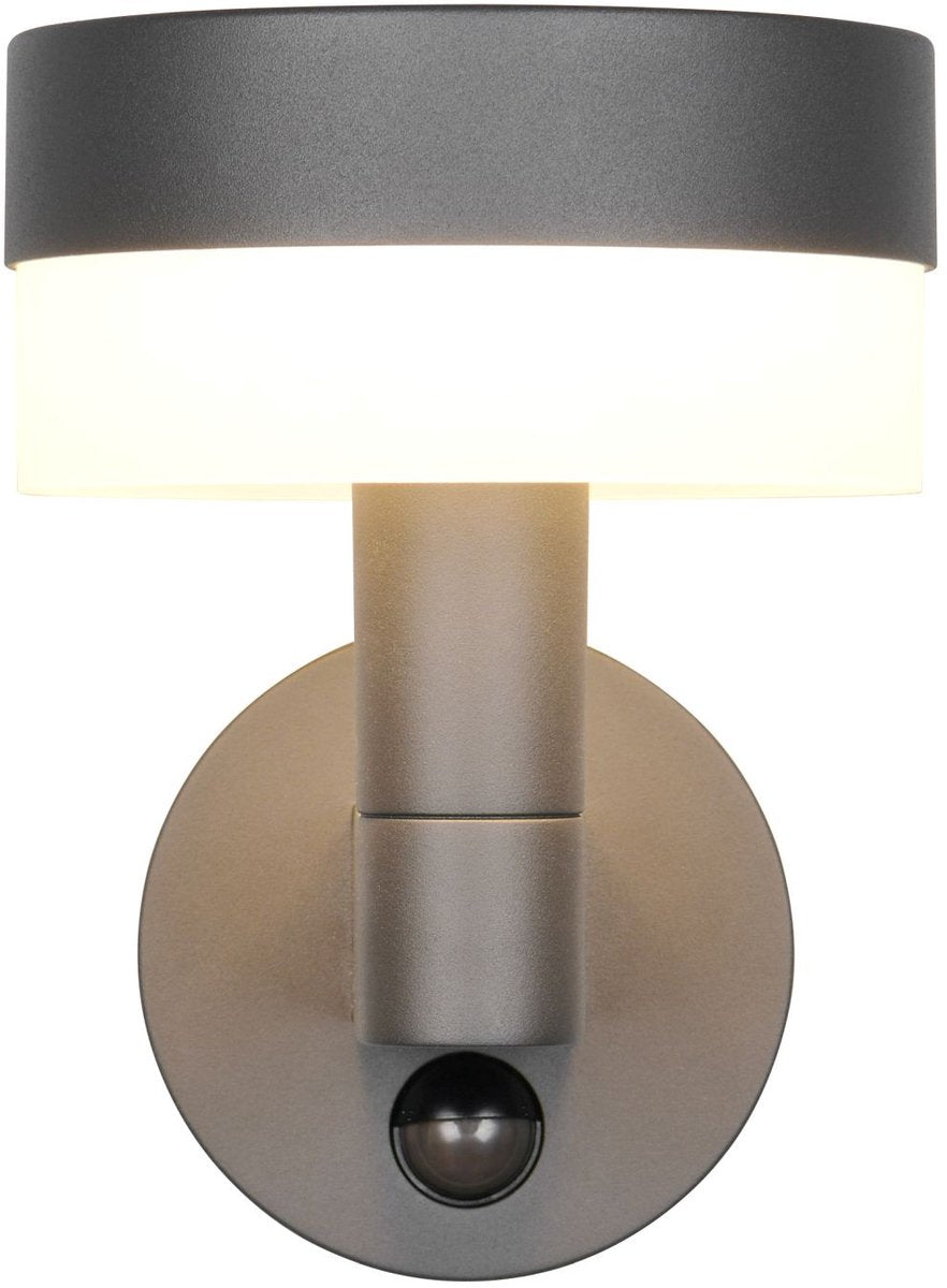 TRIO mackenzie - wandlamp - antraciet - incl. 1x smd 8 w - bewegingssensor - wandmontage - niet geschikt voor externe dimmer - niet dimbaar - buitenverlichting - ip54