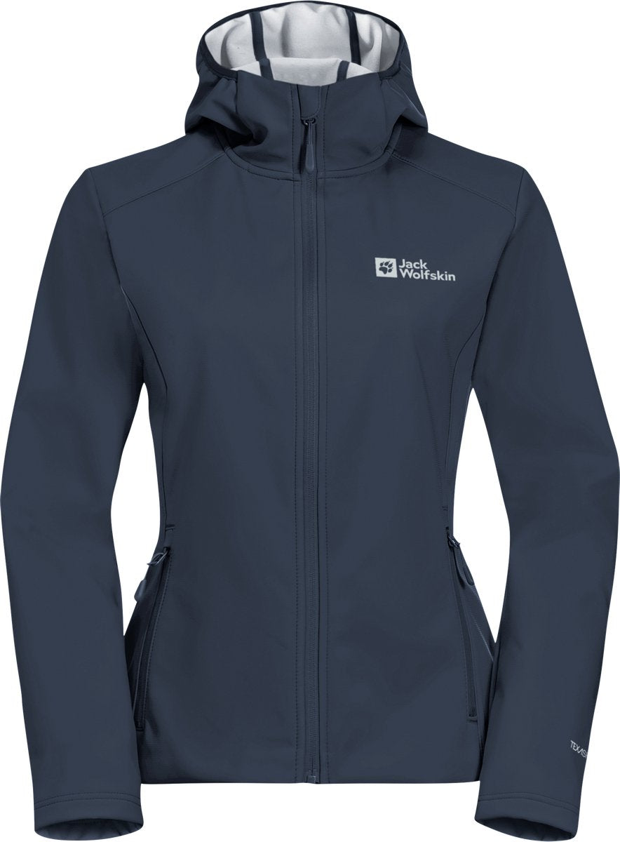 Jack Wolfskin bornberg hoody w dames outdoorjas-midnight sky grey
