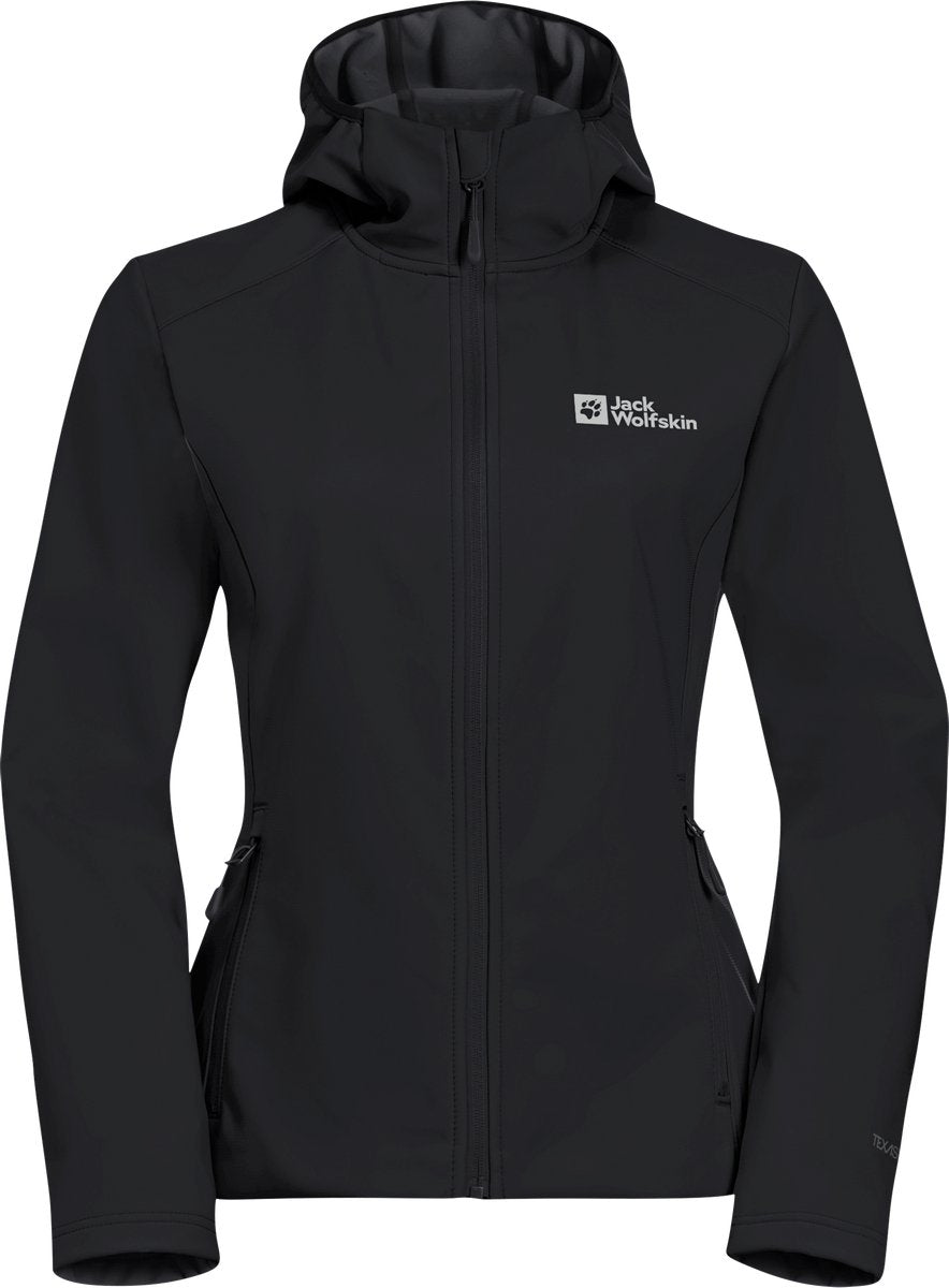 Jack Wolfskin bornberg hoody w dames outdoorjas-black