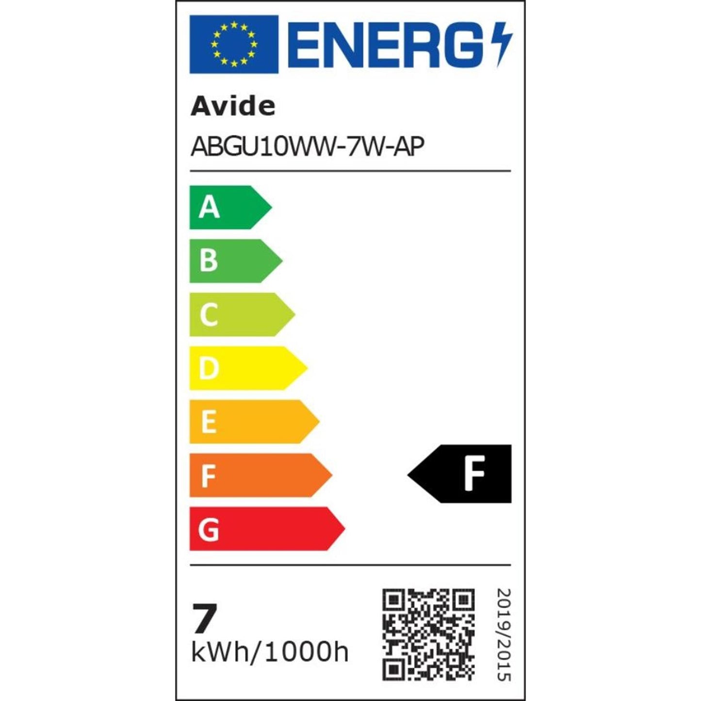 Avide led spot gu10 alu+kunststof 7w