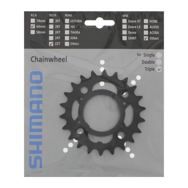 SHIMANO kettenblatt acera fc-m391 chain ring shim.acera fc-m391 26t.64mm,t521
