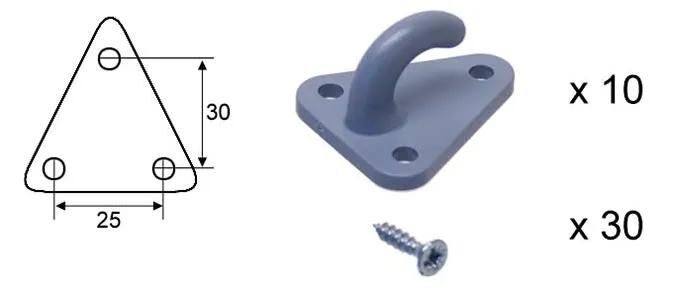 VALERYD planenhaken fastening 10pcs. f. cover net w. screw