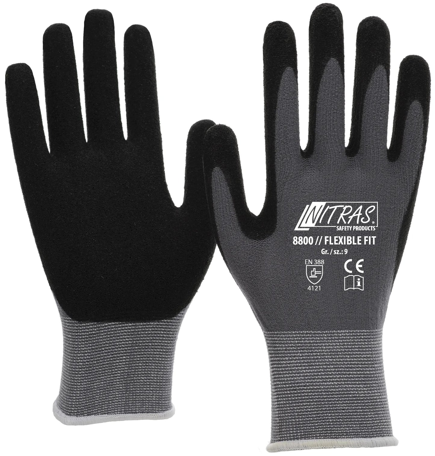 NITRAS SAFETY feinstrickhandschuh flexible fit glove size 11 knit gray sw flexible fit