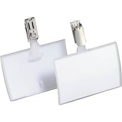 Clipbadge Durable Executive Transparant 90 x 54 mm 25 Stuks