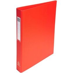 Ringbanden Exacompta karton PP 26x32cm rugbreedte 4cm rood 4-rings D-mechanisme