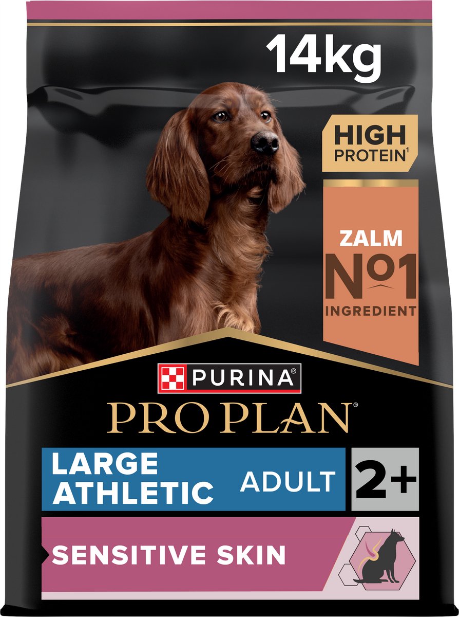 Pro Plan Purina sensitive skin large athletic adult - hondenvoer - zalm - 14 kg