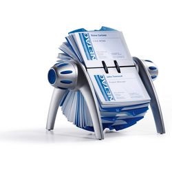 Durable Visitekaarthouder visifix flip roterend a-z register zwart-grijs