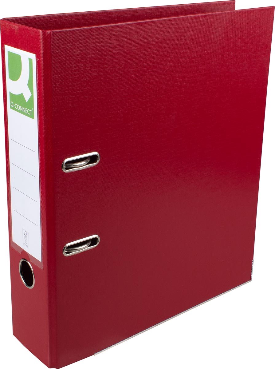 Q-CONNECT ordner, voor ft a4, volledig uit pp, rug van 8 cm, bordeaux