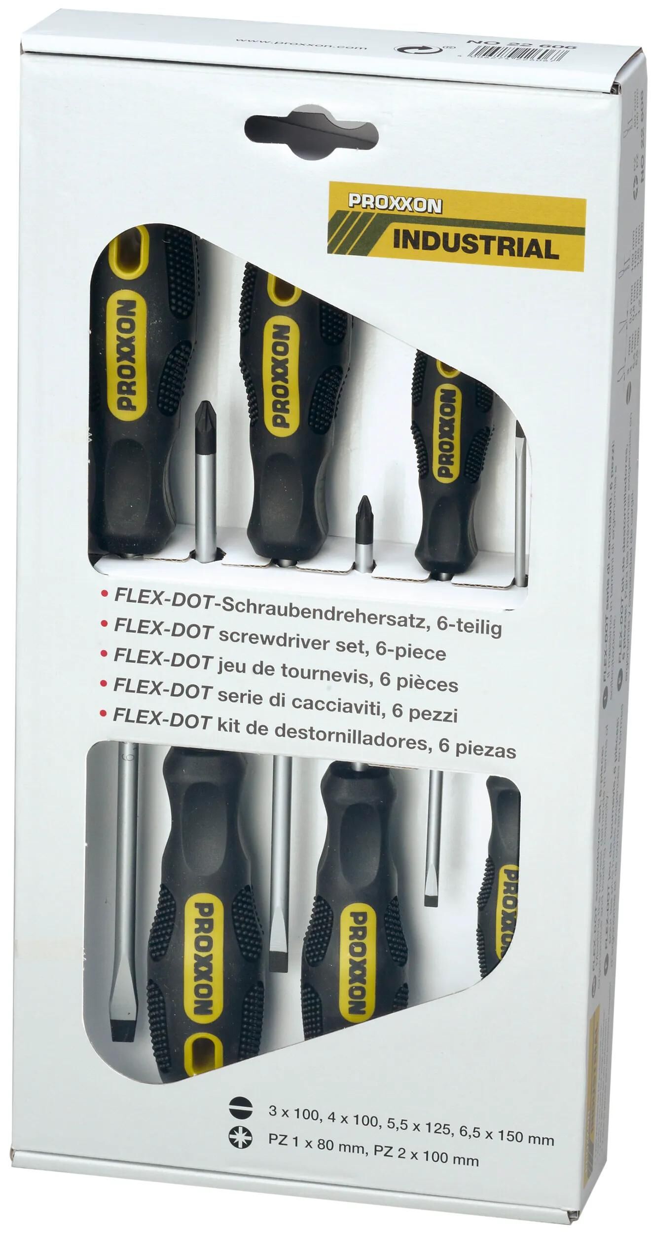 PROXXON schraubendrehersatz flex dot screw driver sets 6-te. schl.+kreuz.(pz)