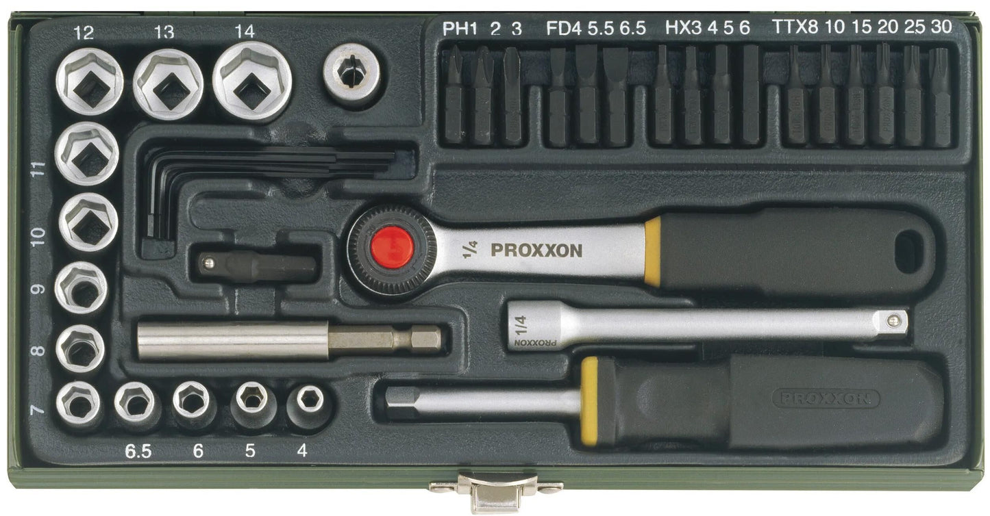 PROXXON steckschlüsselsatz screw set 1 4 (39-tlg.)