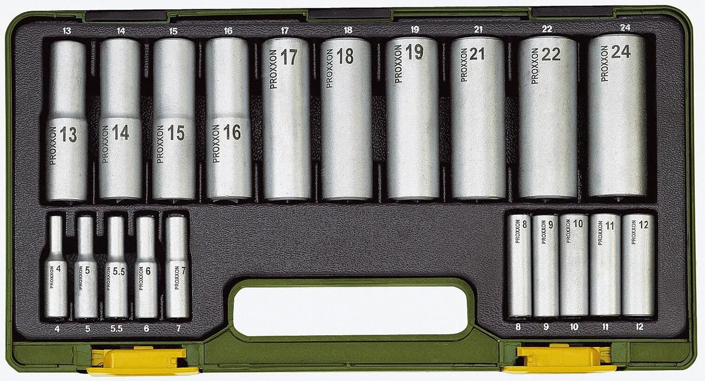 PROXXON steckschlüsselsatz socket wrench sets 20-te. 1 2 and 1 4