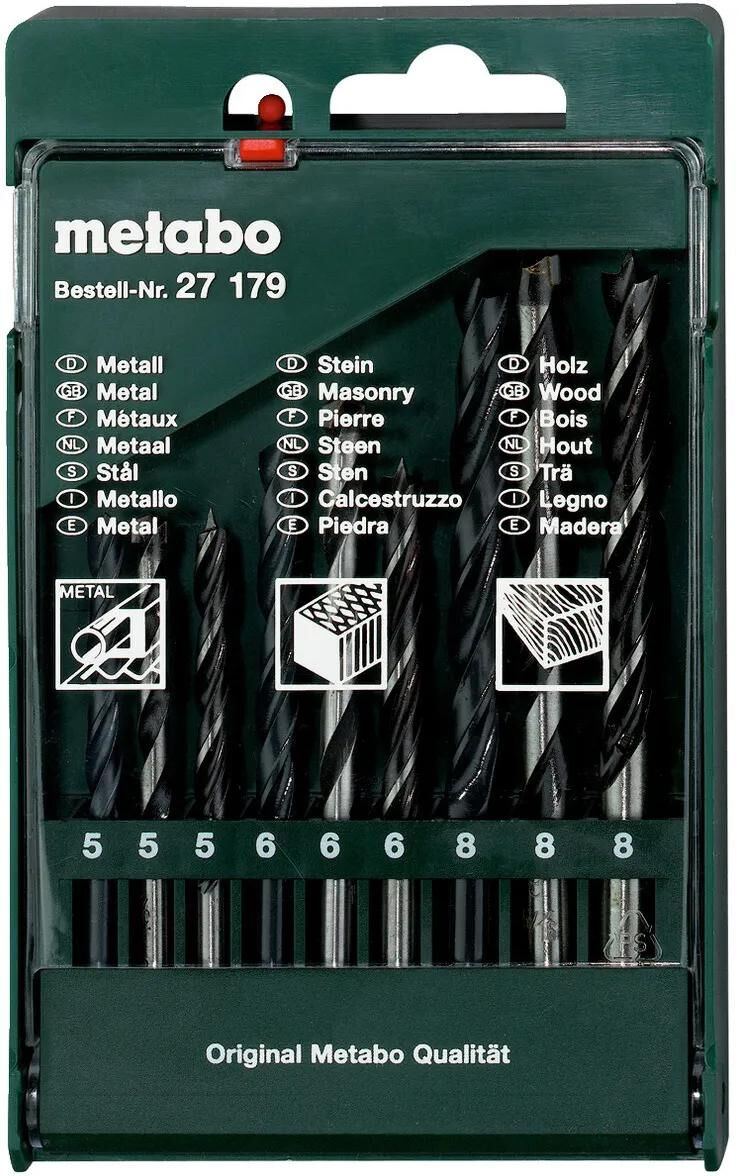 Metabo Accessoires Metabo bohrersortiment drill assortment cassette 9-part